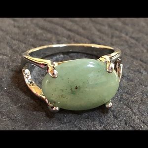 New Lab-Created Moss Agate Ring Size 6 1/2